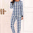 Plaid Round Neck Top and Pants Set king-general-store-5710.myshopify.com