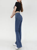 Wide Waistband Bootcut Jeans with Pockets king-general-store-5710.myshopify.com