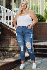 Plus Size Distressed Skinny Jeans king-general-store-5710.myshopify.com