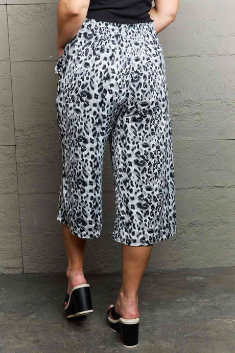 Ninexis Leopard High Waist Flowy Wide Leg Pants with Pockets king-general-store-5710.myshopify.com