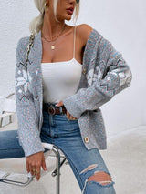 Heathered Pocketed Button Up Cardigan king-general-store-5710.myshopify.com