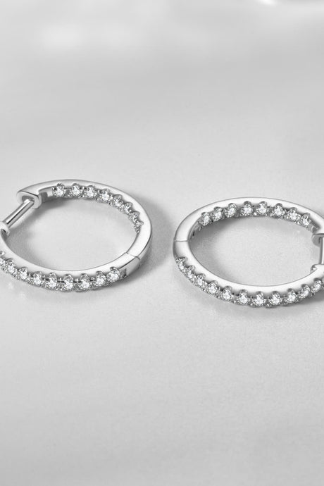 Inlaid Zircon 925 Sterling Silver Huggie Earrings king-general-store-5710.myshopify.com