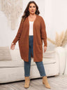 Plus Size Open Front Cardigan With Pockets king-general-store-5710.myshopify.com