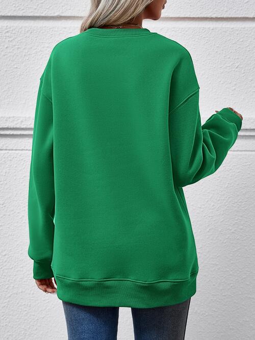 LIVE CHRISTMAS Drop Shoulder Round Neck Sweatshirt king-general-store-5710.myshopify.com