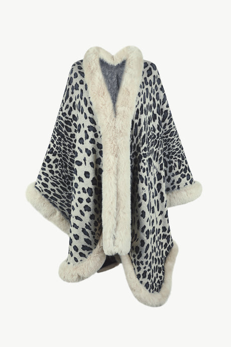 Leopard Open Front Poncho king-general-store-5710.myshopify.com