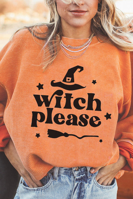 WITCH PLEASE Graphic Dropped Shoulder Sweatshirt king-general-store-5710.myshopify.com