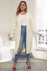 Plus Size Open Front Long Sleeve Cardigan king-general-store-5710.myshopify.com