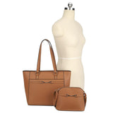 2in1 Smooth Matching Shoulder Tote Bag With Crossbody Set - Kings Crown Jewel Boutique