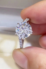 3 Carat Moissanite 925 Sterling Silver Ring - Kings Crown Jewel Boutique