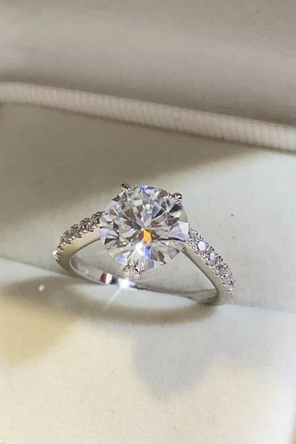 3 Carat Moissanite 925 Sterling Silver Ring - Kings Crown Jewel Boutique