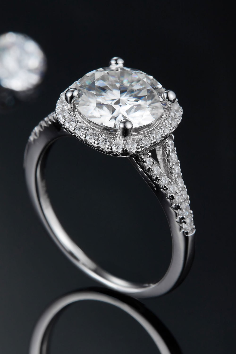 3 Carat Moissanite Halo Ring - Kings Crown Jewel Boutique