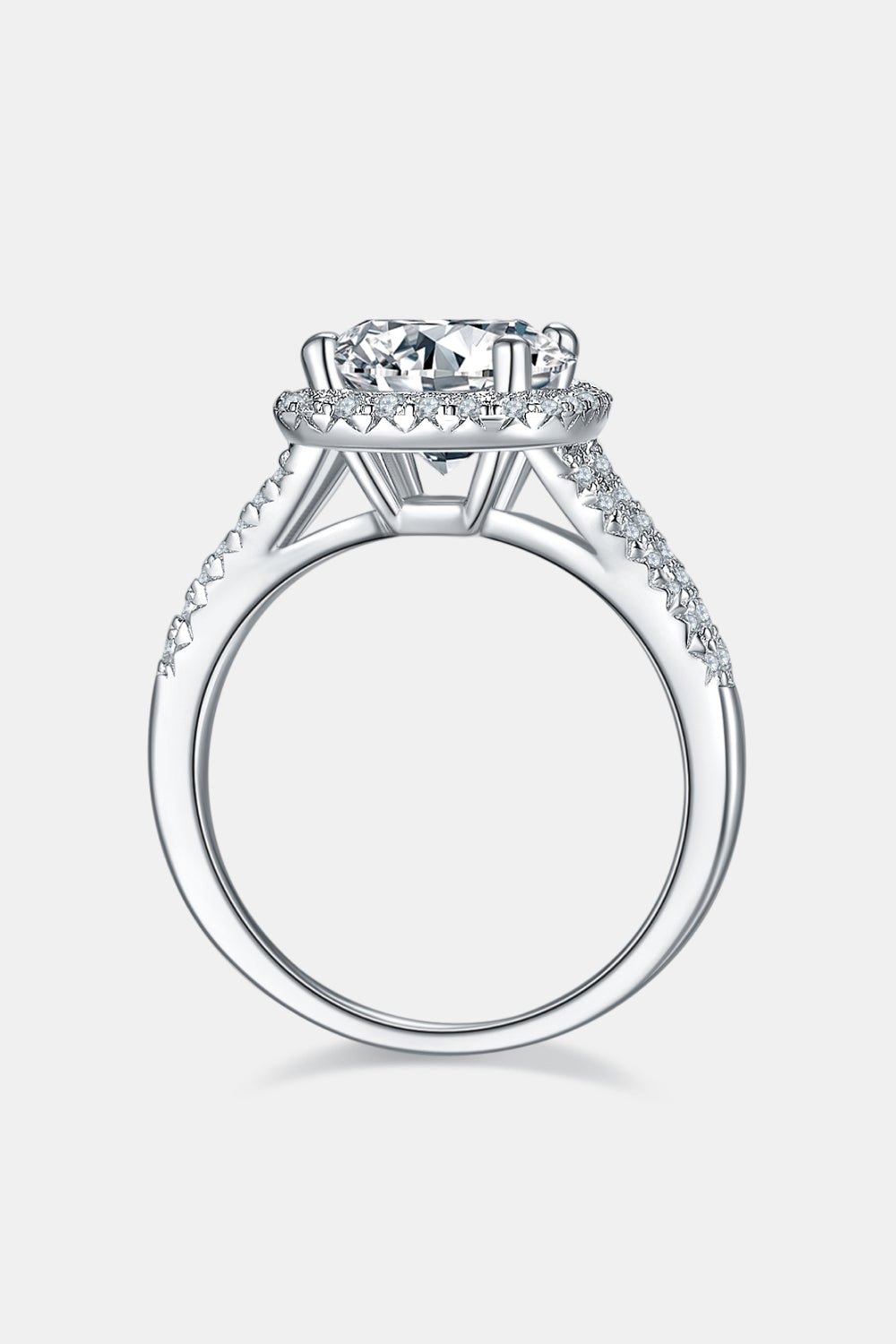 3 Carat Moissanite Halo Ring - Kings Crown Jewel Boutique