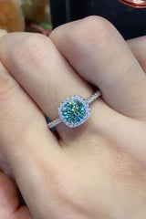 3 Carat Moissanite Platinum-Plated Cluster Ring - Kings Crown Jewel Boutique