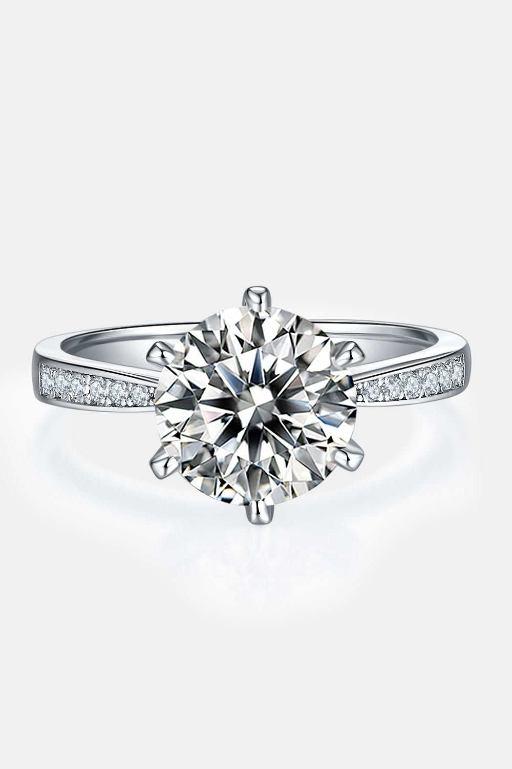 3 Carat Moissanite Side Stone Ring - Kings Crown Jewel Boutique