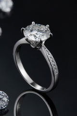 3 Carat Moissanite Side Stone Ring - Kings Crown Jewel Boutique