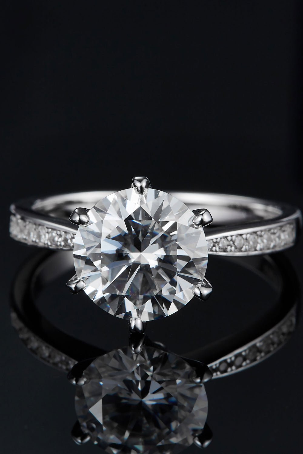 3 Carat Moissanite Side Stone Ring - Kings Crown Jewel Boutique