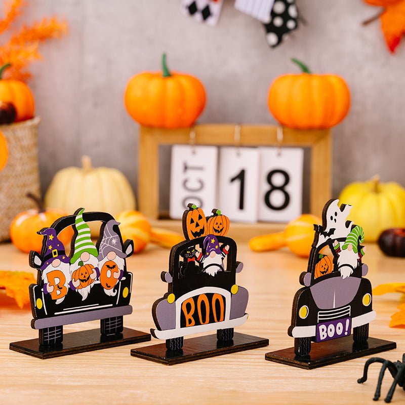 3-Piece Halloween Element Car-Shape Ornaments - Kings Crown Jewel Boutique