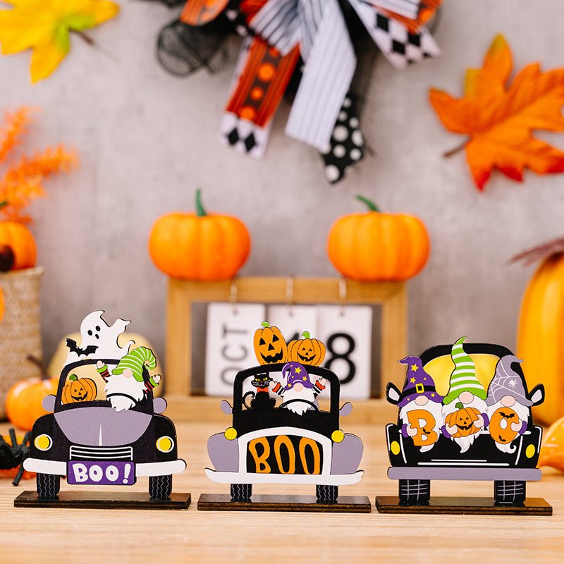 3-Piece Halloween Element Car-Shape Ornaments - Kings Crown Jewel Boutique