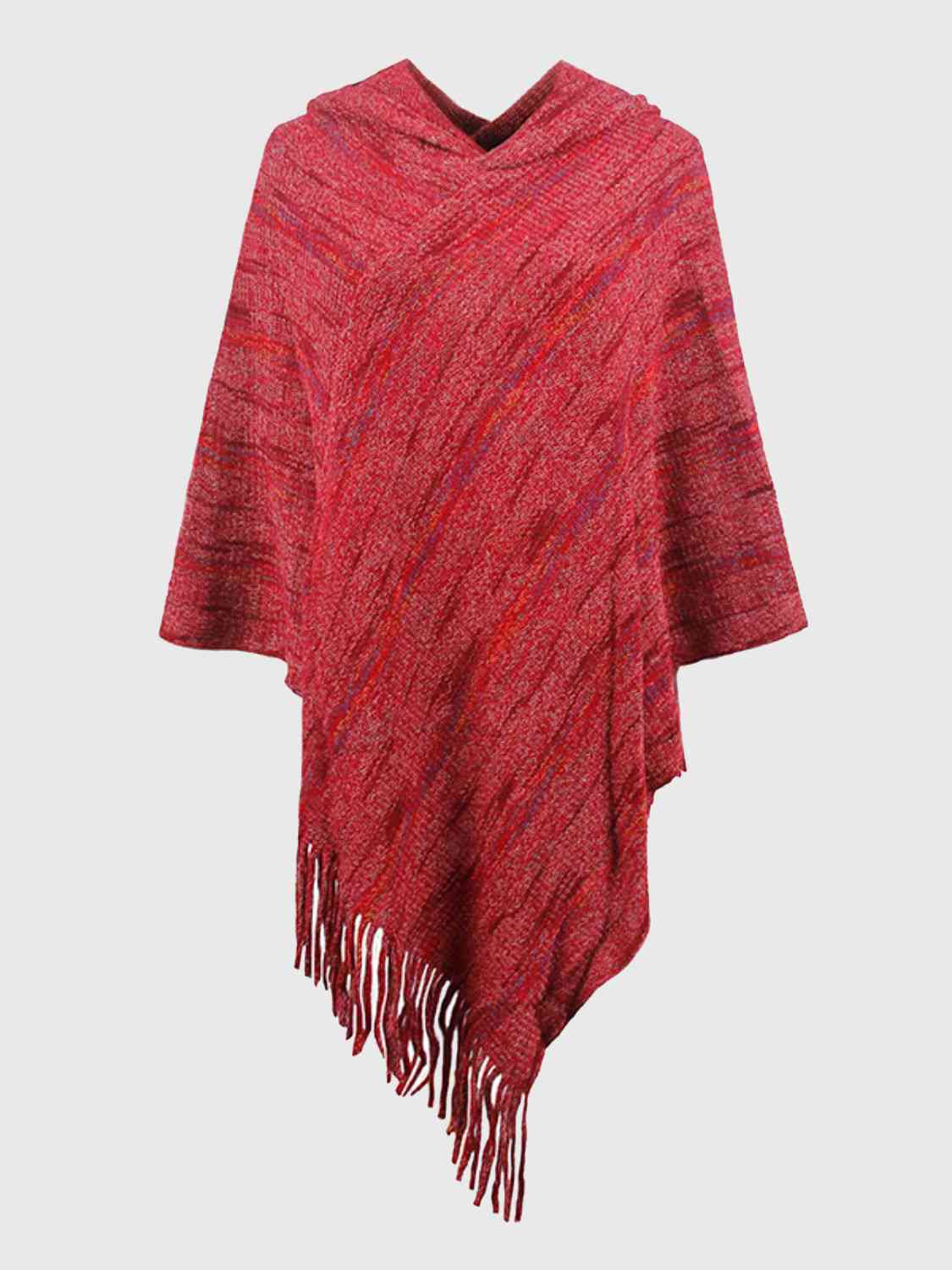 Fringe Hem Hooded Poncho king-general-store-5710.myshopify.com