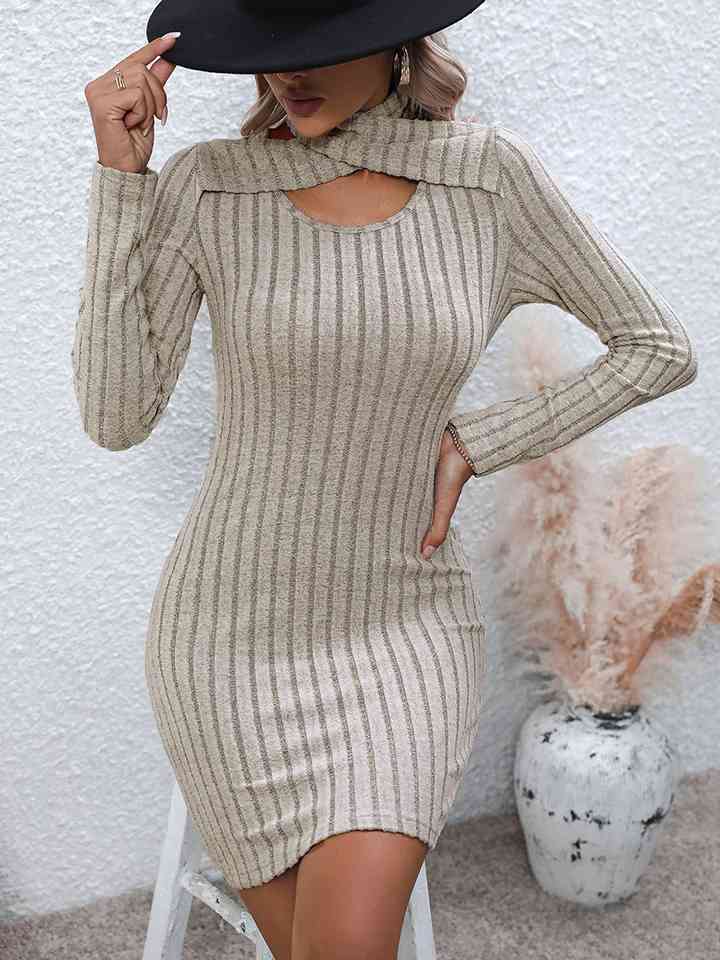 Long Sleeve Ribbed Sweater Dress king-general-store-5710.myshopify.com