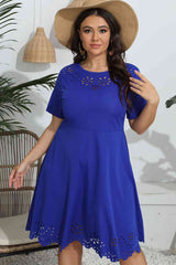 Plus Size Round Neck Openwork Dress king-general-store-5710.myshopify.com