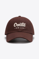 CREATE NEW LIFE Adjustable Cotton Baseball Cap king-general-store-5710.myshopify.com