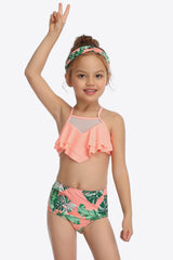 Botanical Print Ruffled Two-Piece Swim Set king-general-store-5710.myshopify.com