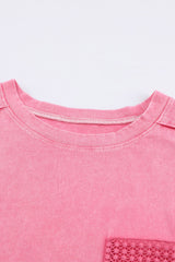 Round Neck Dropped Shoulder Top with Pocket king-general-store-5710.myshopify.com