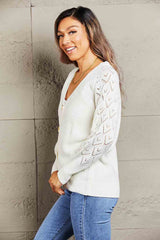 Double Take Rib-Knit Plunge Raglan Sleeve Cardigan king-general-store-5710.myshopify.com