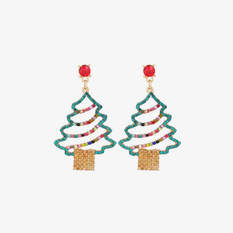 Rhinestone Alloy Christmas Tree Earrings king-general-store-5710.myshopify.com