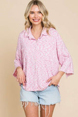 Culture Code Button Up Drop Shoulder Slit Shirt king-general-store-5710.myshopify.com