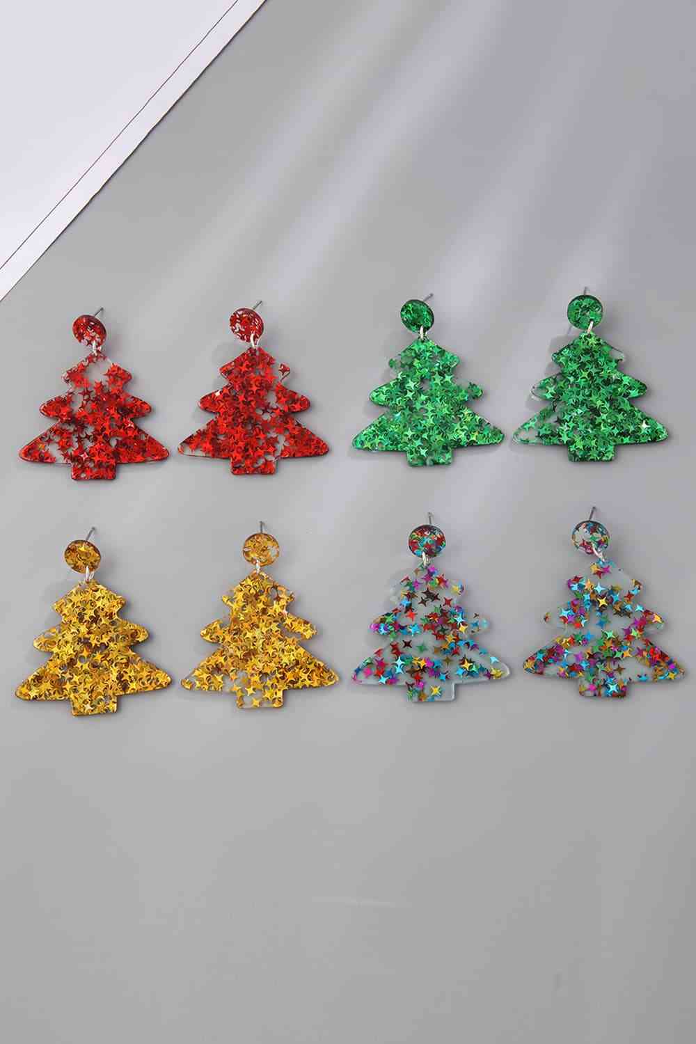 Christmas Tree Acrylic Earrings king-general-store-5710.myshopify.com