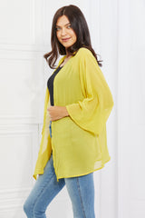 Melody Just Breathe Full Size Chiffon Kimono in Yellow king-general-store-5710.myshopify.com