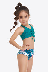 Printed Drawstring Ruched Two-Piece Swim Set king-general-store-5710.myshopify.com