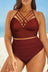 Halter Neck Crisscross Ruched Two-Piece Swimsuit king-general-store-5710.myshopify.com