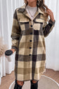 Plaid Button Down Longline Coat king-general-store-5710.myshopify.com