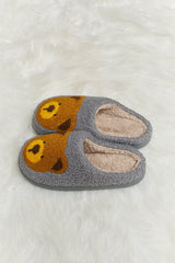 Melody Teddy Bear Print Plush Slide Slippers king-general-store-5710.myshopify.com