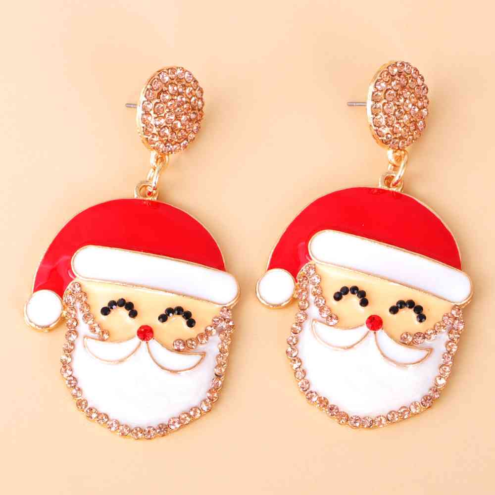 Rhinestone Alloy Santa Earrings king-general-store-5710.myshopify.com