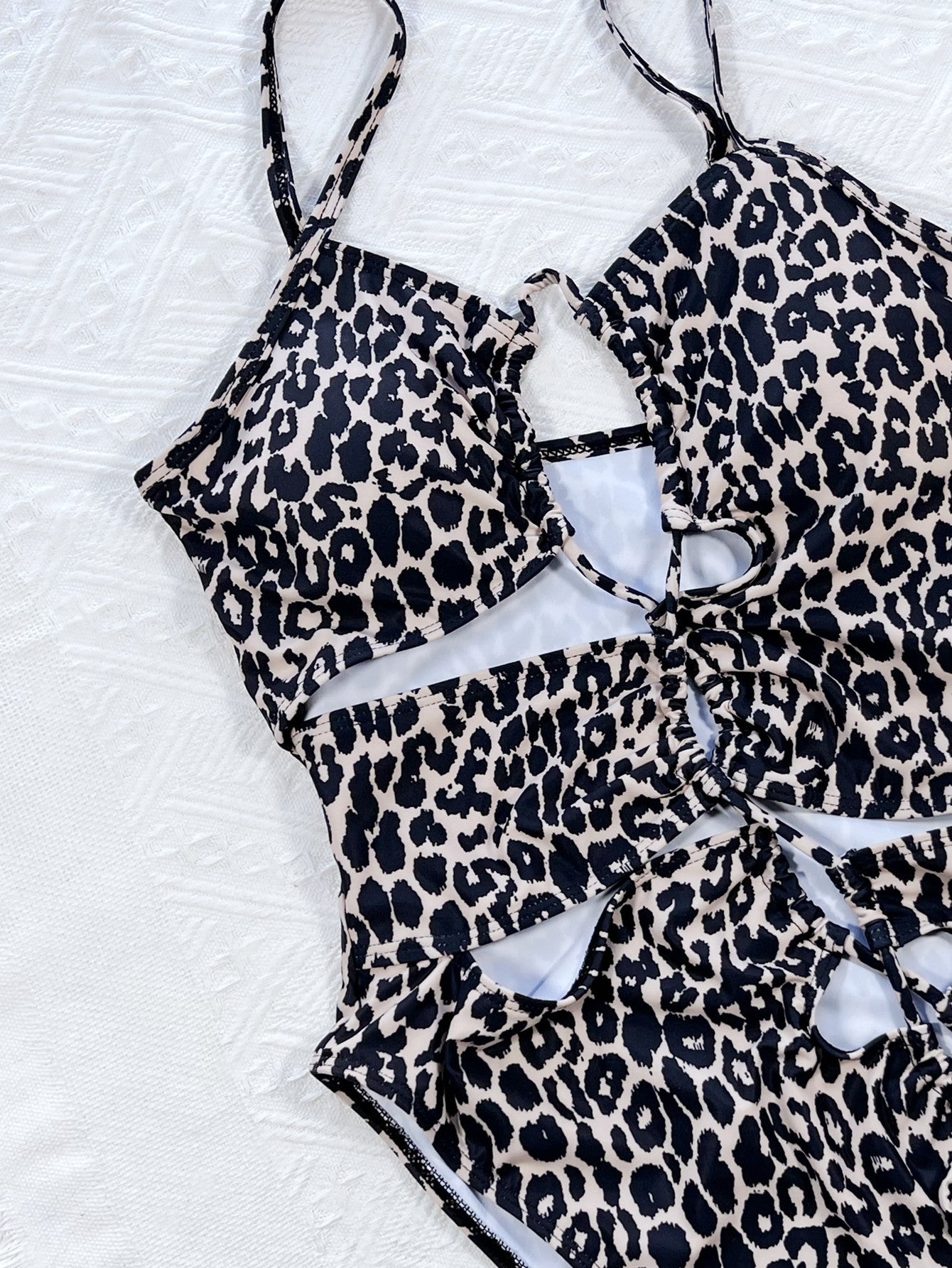 Leopard Cutout Tied One-Piece Swimsuit king-general-store-5710.myshopify.com