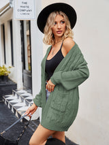 Cable-Knit Long Sleeve Cardigan king-general-store-5710.myshopify.com