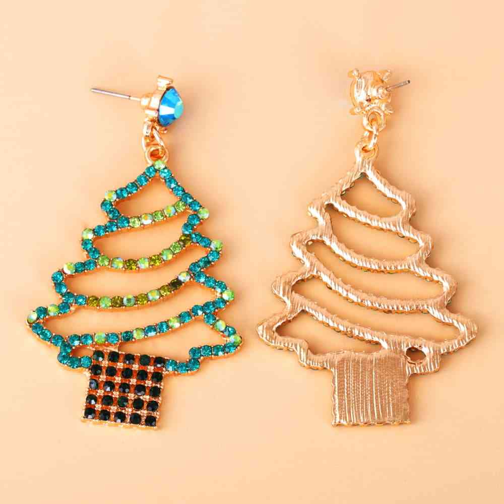 Rhinestone Alloy Christmas Tree Earrings king-general-store-5710.myshopify.com