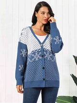 Snowflake Button Down Cardigan king-general-store-5710.myshopify.com