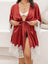 Plus Size Lace Patchwork Tie Front Robe king-general-store-5710.myshopify.com