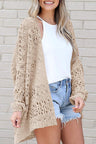 Openwork Open Front Long Sleeve Cardigan king-general-store-5710.myshopify.com