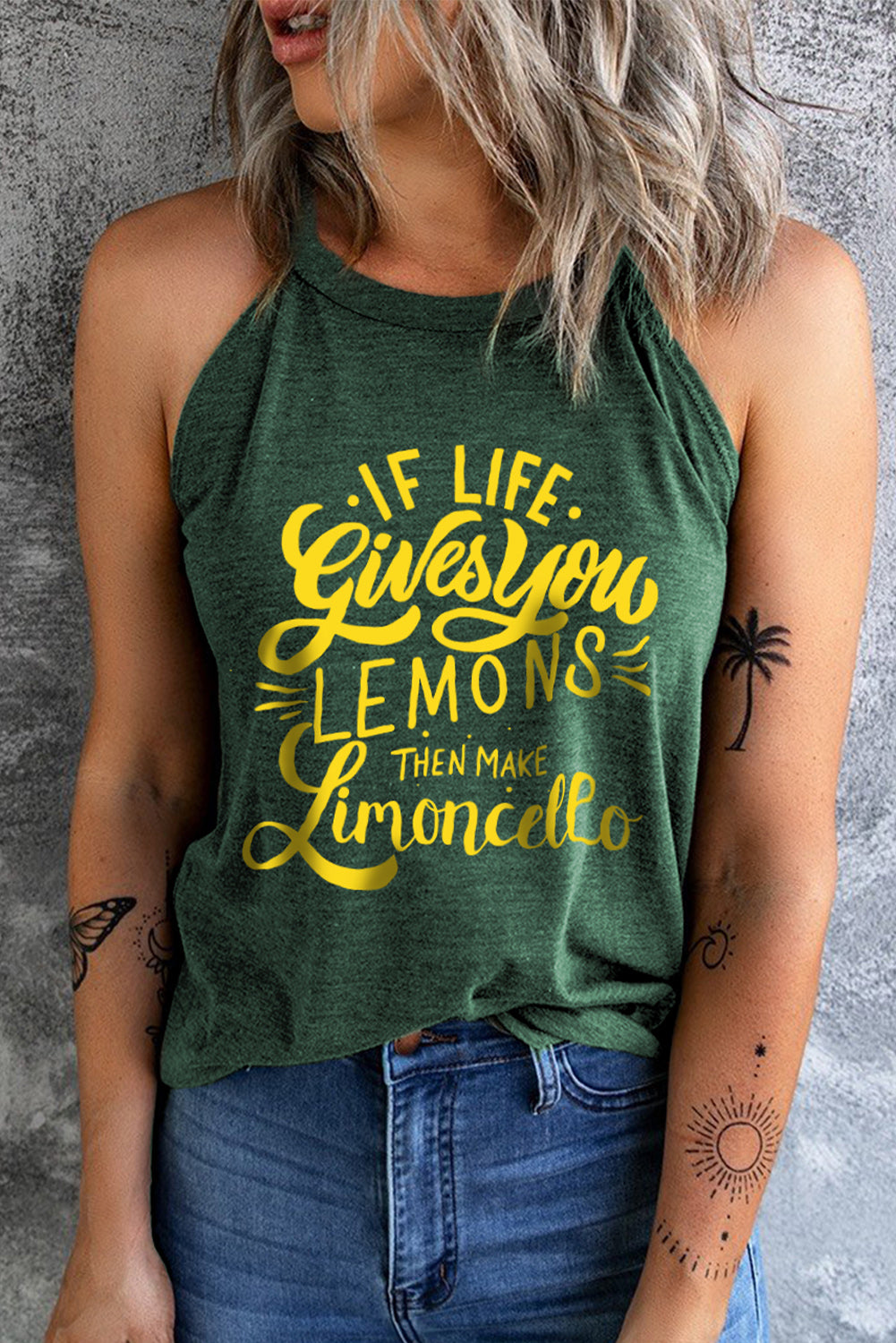 Slogan Graphic Round Neck Tank king-general-store-5710.myshopify.com