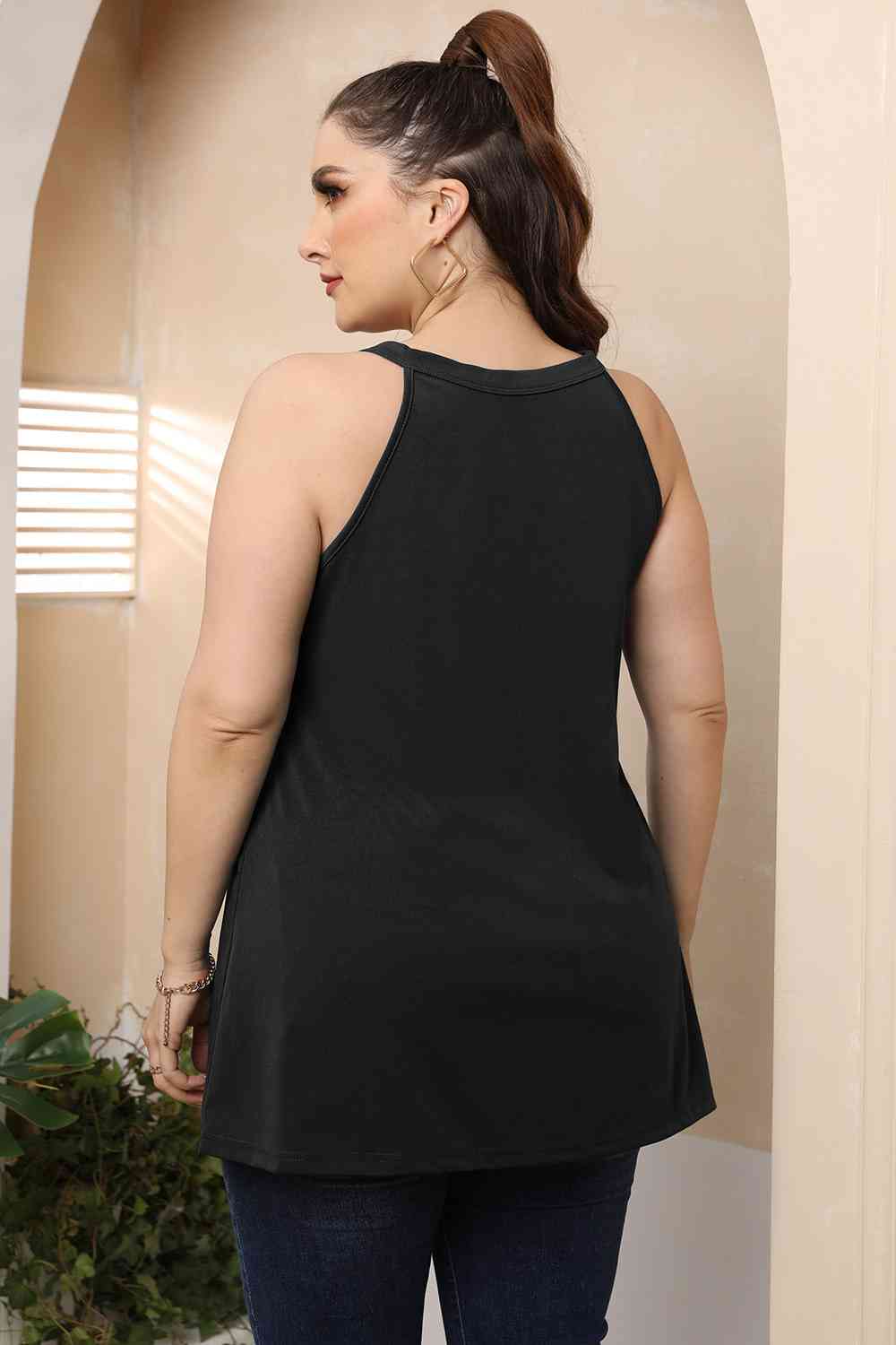 Plus Size Halter Neck Cutout Sleeveless Dress king-general-store-5710.myshopify.com