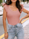 Scoop Neck Butterfly Sleeve Bodysuit king-general-store-5710.myshopify.com