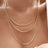 Stainless Steel 18K Gold Pleated Triple Layer Necklace king-general-store-5710.myshopify.com