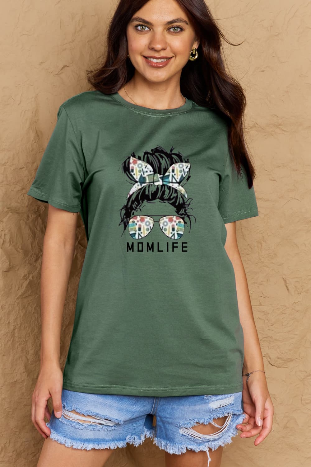 Simply Love Full Size MOM LIFE Graphic Cotton T-Shirt king-general-store-5710.myshopify.com