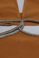 Rhinestone Halter Neck Cutout Slit Midi Dress king-general-store-5710.myshopify.com